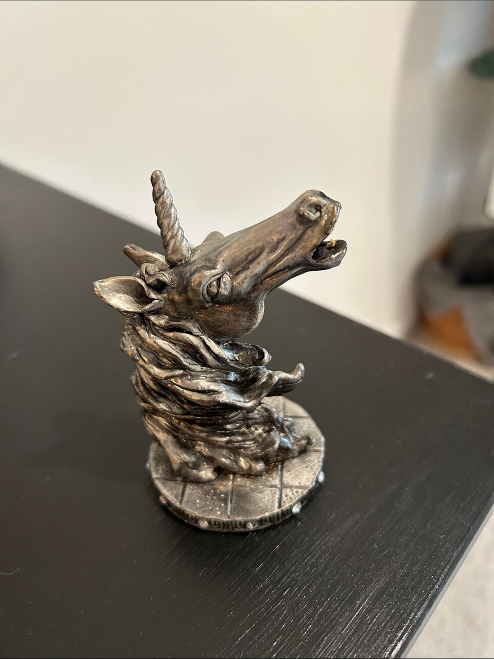 Incense burner metal unicorn